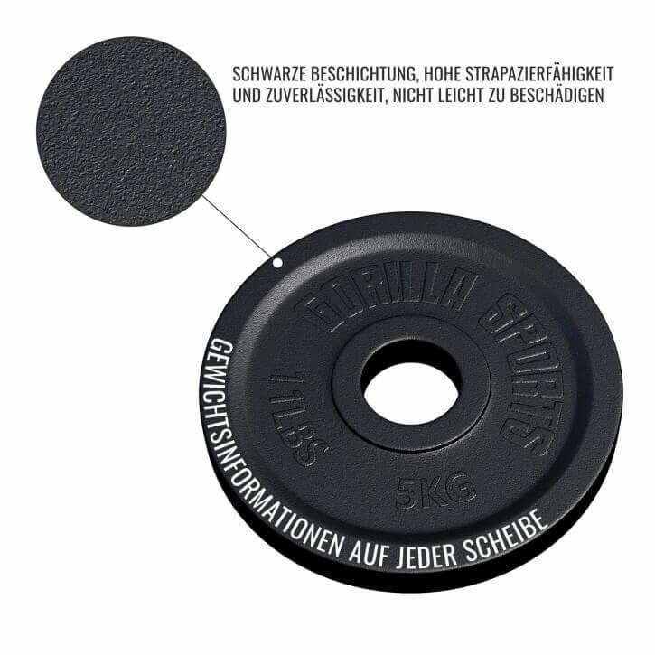 Hantelscheibe Olympia Gusseisen 50/51 mm - Gorilla Sports Schweiz