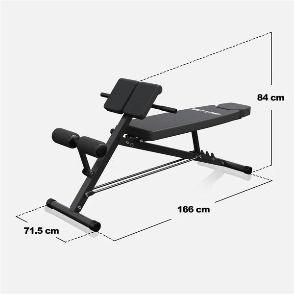 Hantelbank mit Hyperextension - Verstellbar