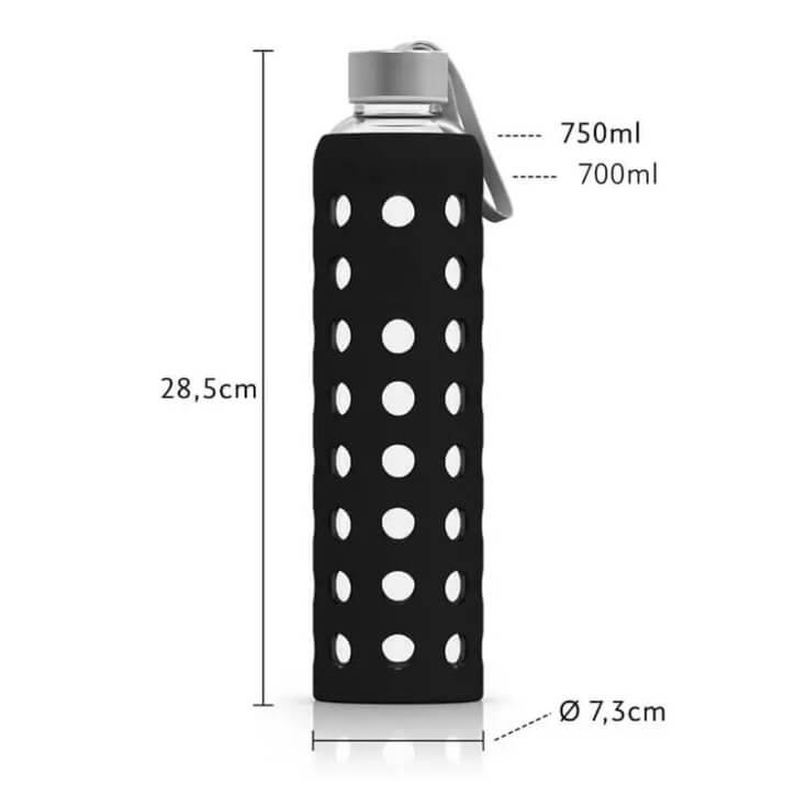 SPOTTLE Glasflasche mit Silikonhülle 750ml - Gorilla Sports Schweiz