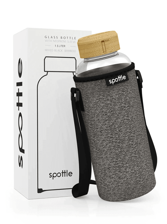 Glasflasche mit Neoprenhülle von Spottle 1.5 L - Gorilla Sports Schweiz