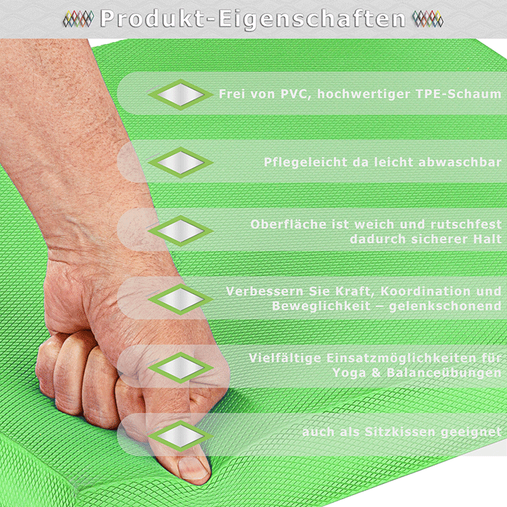 Coussin de siège MOVIT® Balance Pad de différentes couleurs avec bande d'exercice