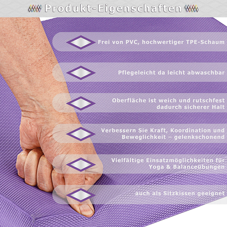 Coussin de siège MOVIT® Balance Pad de différentes couleurs avec bande d'exercice
