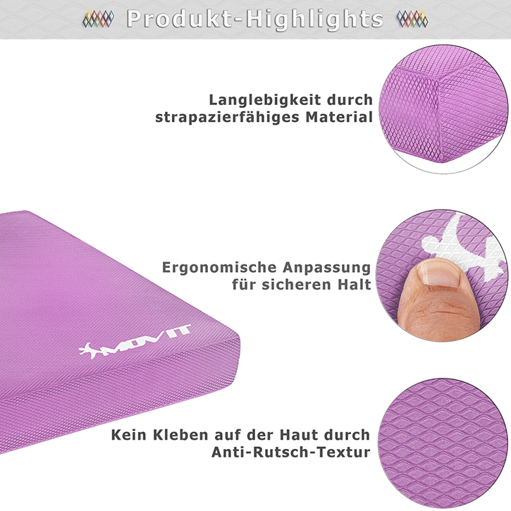 Coussin de siège MOVIT® Balance Pad de différentes couleurs avec bande d'exercice