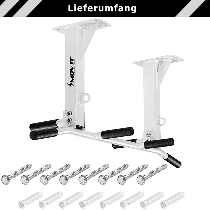 MOVIT Profi Klimmzugstange zur Deckenmontage, Tuerreck weiss - Gorilla Sports Schweiz