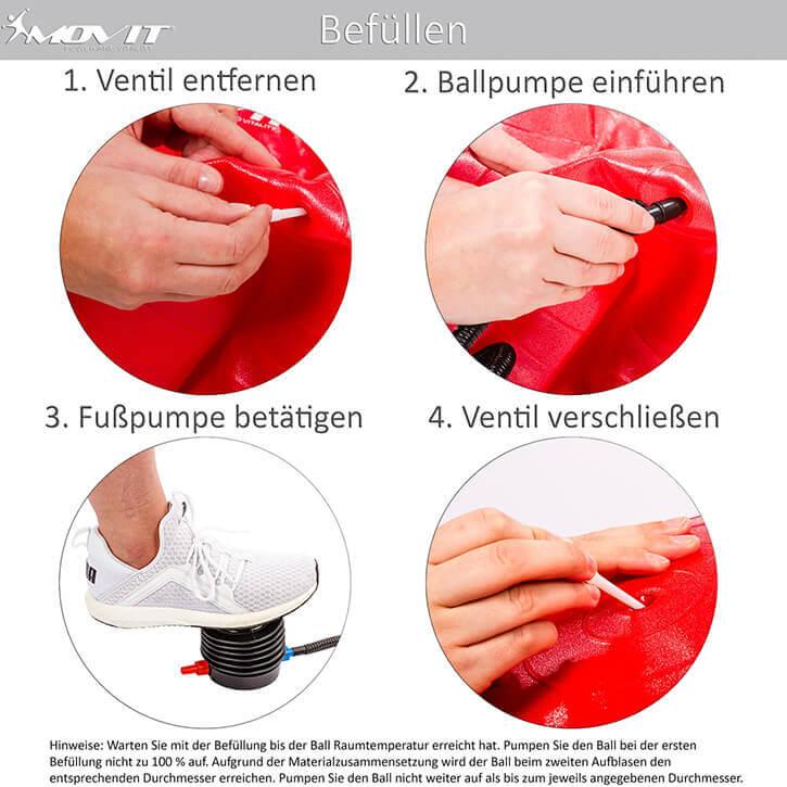 Gymnastikball 75 cm inkl. Pumpe - Gorilla Sports Schweiz