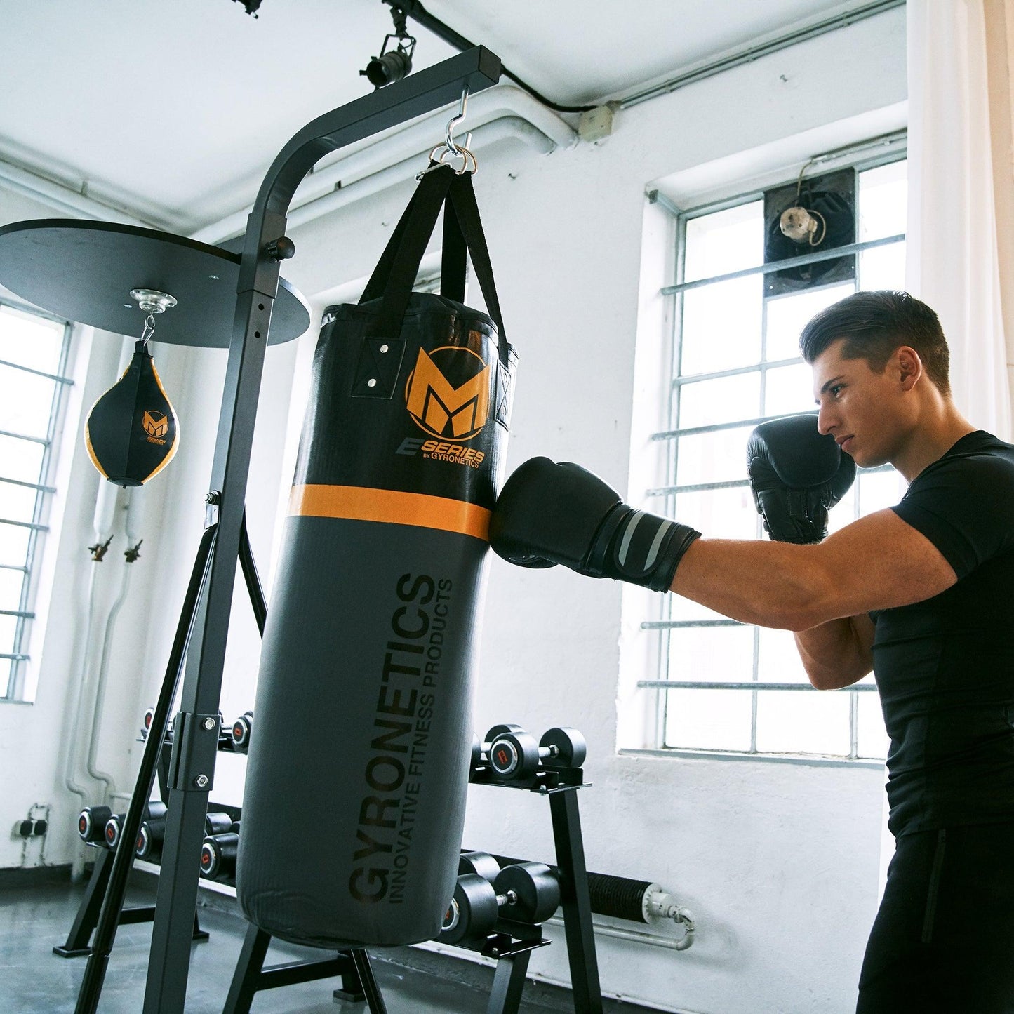 Boxstation inkl. Boxsack und Punching Ball E-Series - Gorilla Sports Schweiz