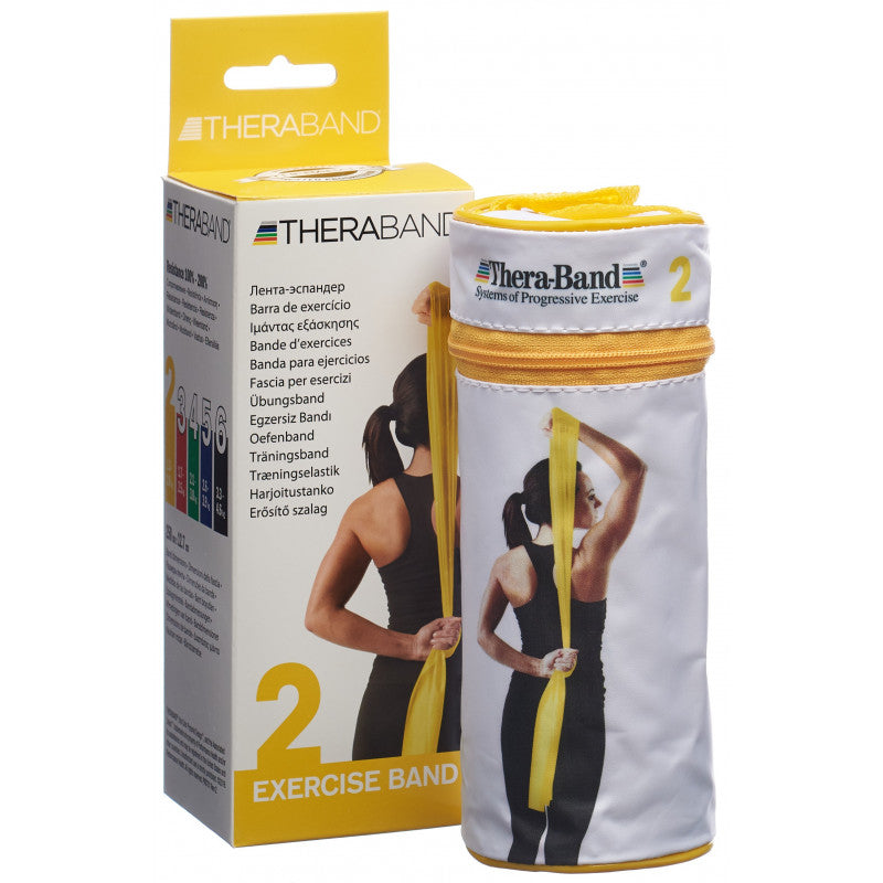Thera Band in Reissverschlusstasche 2.5m - Gorilla Sports Schweiz