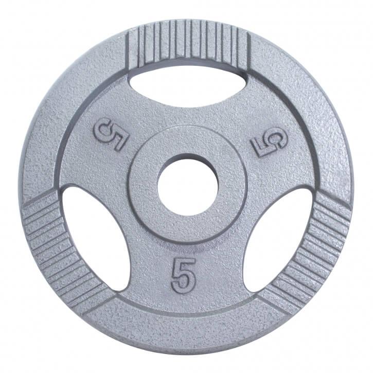 Hantelscheibe Guss Gripper 0.5-20 KG Silber - Gorilla Sports Schweiz