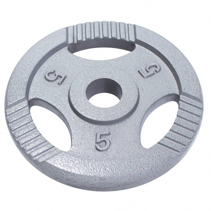 Hantelscheibe Guss Gripper 0.5-20 KG Silber - Gorilla Sports Schweiz
