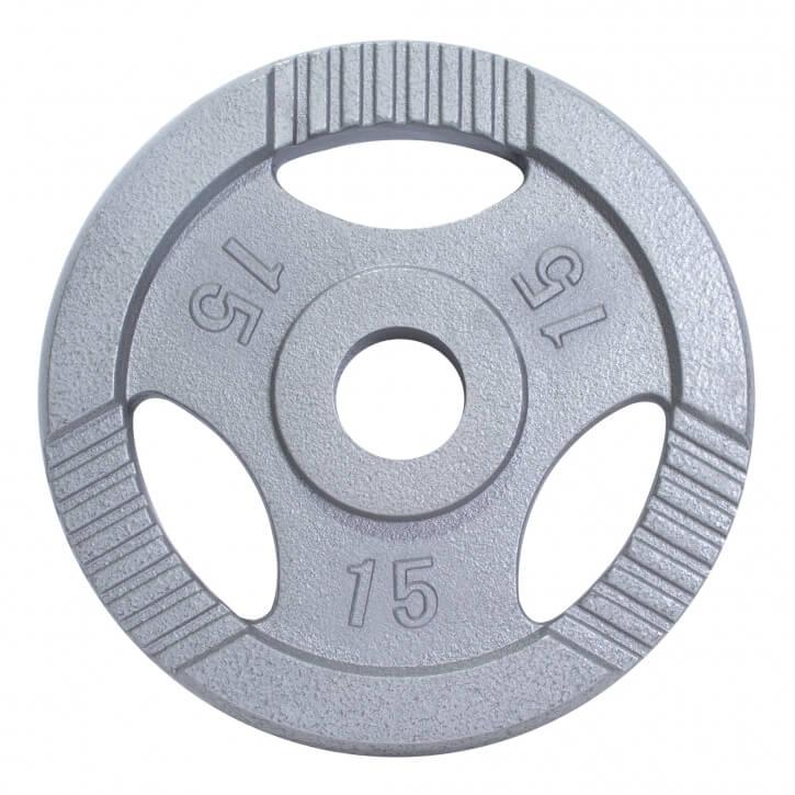 Hantelscheibe Guss Gripper 0.5-20 KG Silber - Gorilla Sports Schweiz