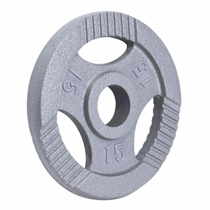 Hantelscheibe Guss Gripper 0.5-20 KG Silber - Gorilla Sports Schweiz