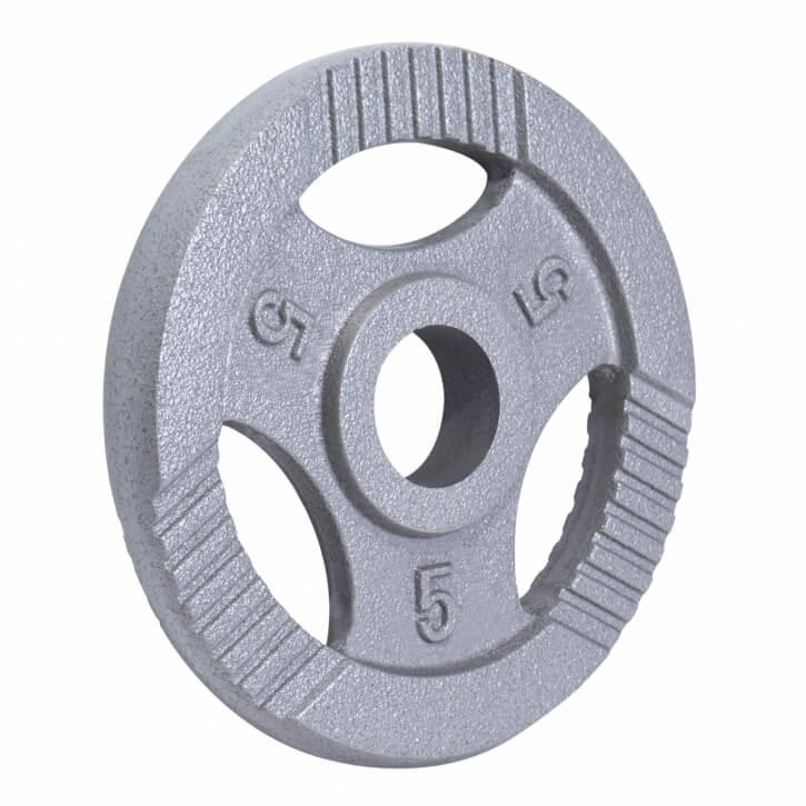 Hantelscheibe Guss Gripper 0.5-20 KG Silber - Gorilla Sports Schweiz