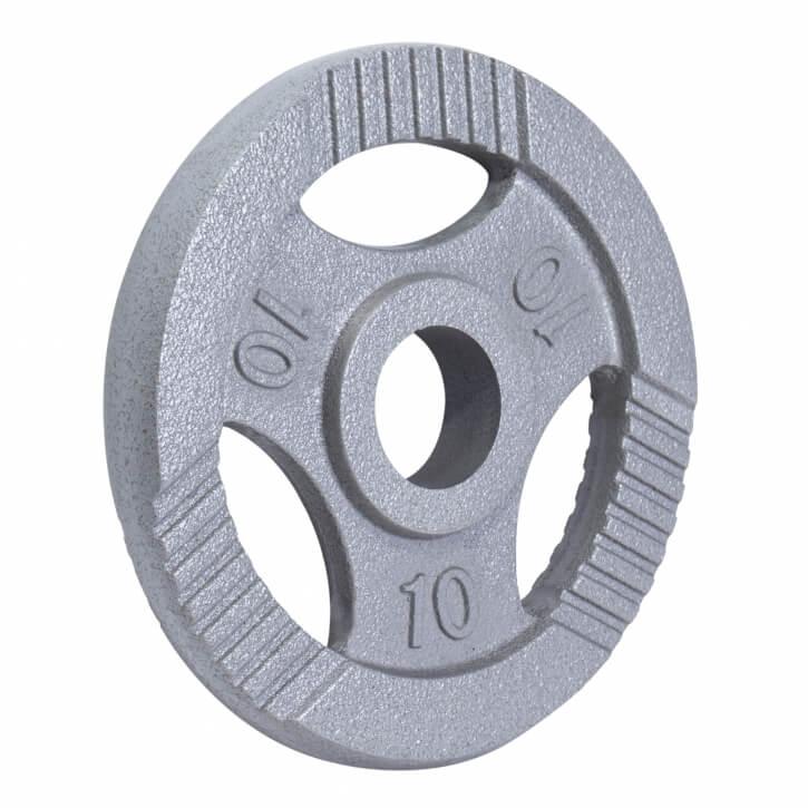 Hantelscheibe Guss Gripper 0.5-20 KG Silber - Gorilla Sports Schweiz