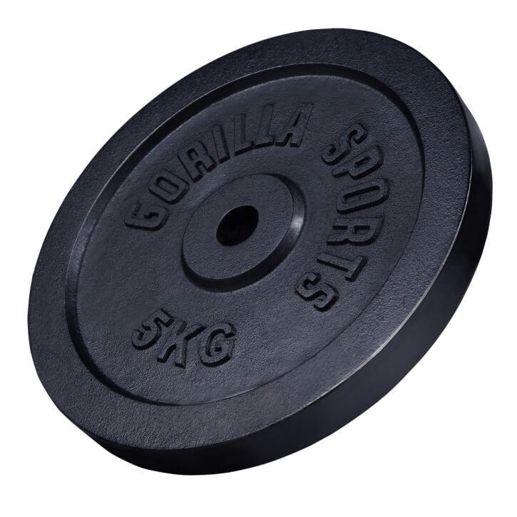 Hantelscheibe Guss Schwarz 0.5-30 KG - Gorilla Sports Schweiz