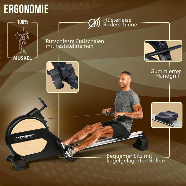 Rowing machine Ergometer Vico - Gorilla Sports Schweiz