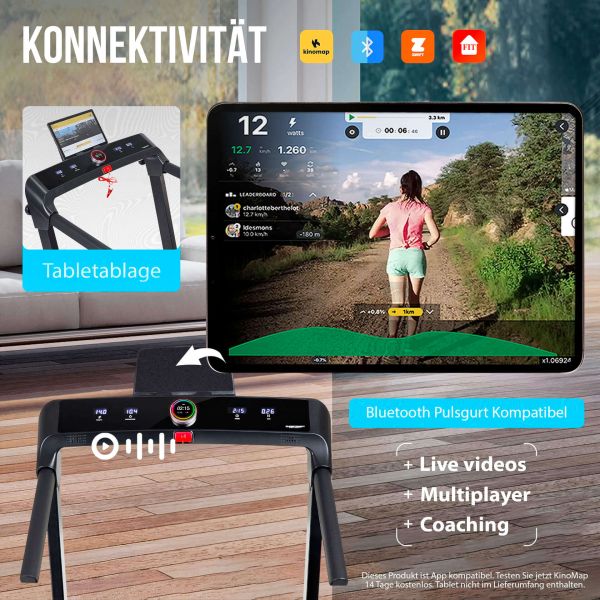 Laufband 2in1 schwarz