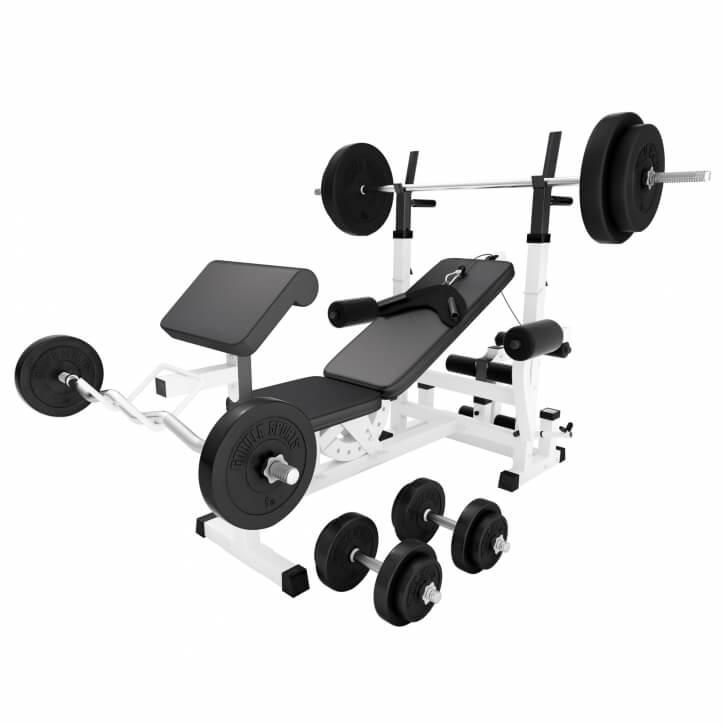 Kraftstation Universal Kunststoff 100 kg weiss - Gorilla Sports Schweiz
