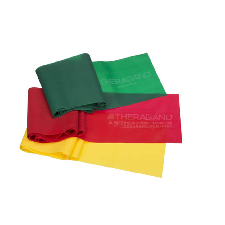 TheraBand Übungsbänder Set 3 x 1.5 m (leicht) - Gorilla Sports Schweiz