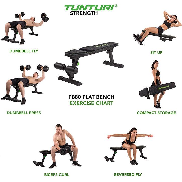 Tunturi Flachbank FB80 - Gorilla Sports Schweiz