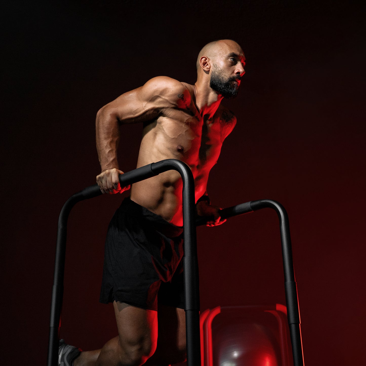 Barres de trempage Push Up Stand Noir/Rouge/Bleu