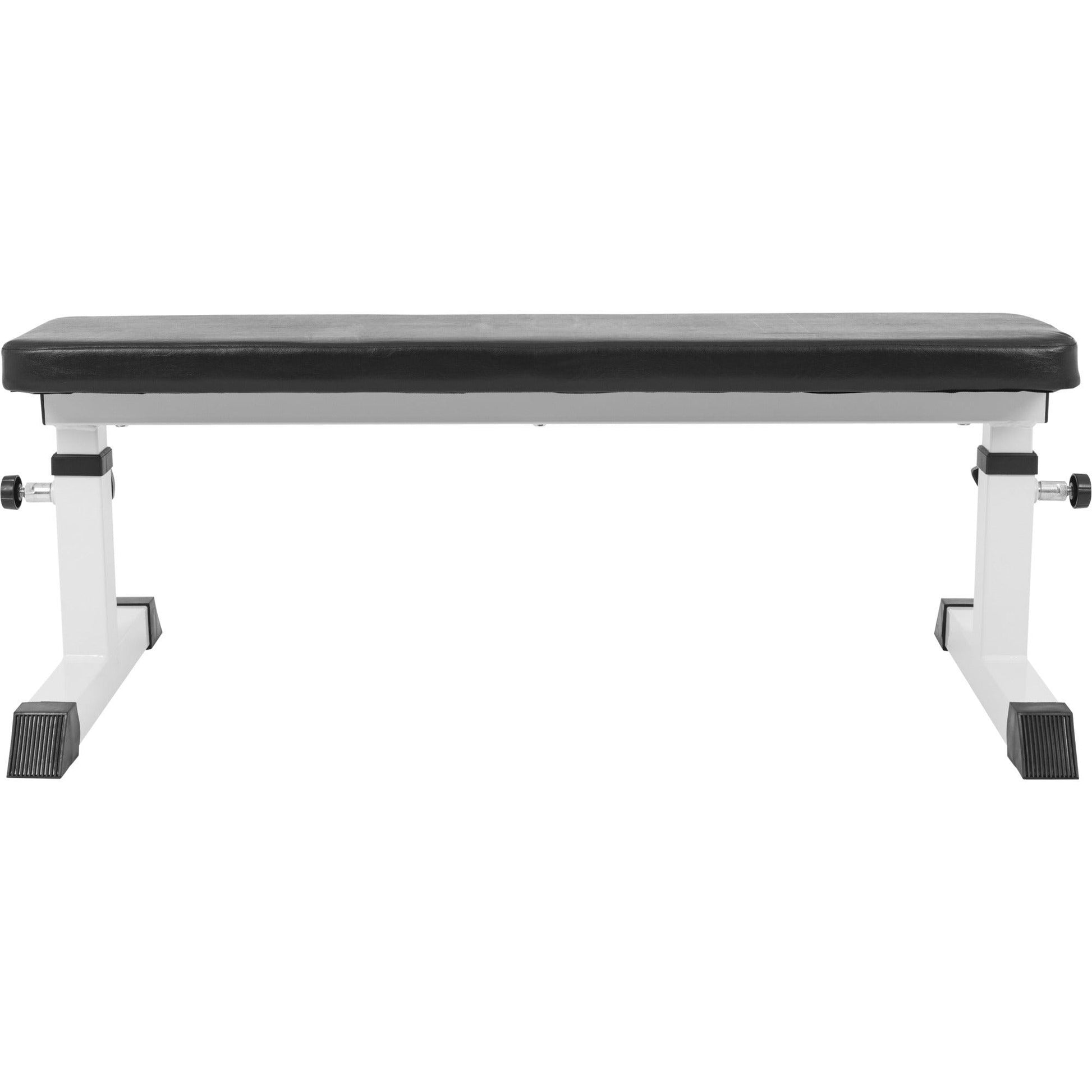Flachbank verstellbar Weiss - Gorilla Sports Schweiz