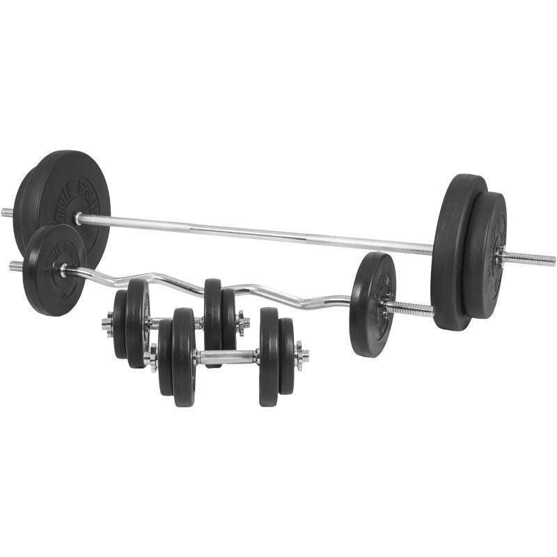 Hantelbank Kunstoffset weiss 100 kg - Gorilla Sports Schweiz