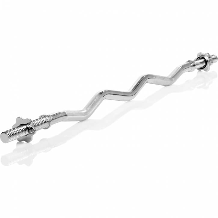 MOVIT 120cm Curlstange mit Sternverschluss Chrom - Gorilla Sports Schweiz