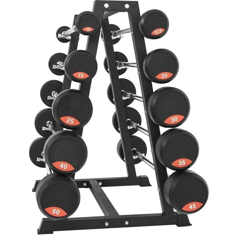 Profi Kompakt Langhantelset mit Ablage - Gorilla Sports Schweiz