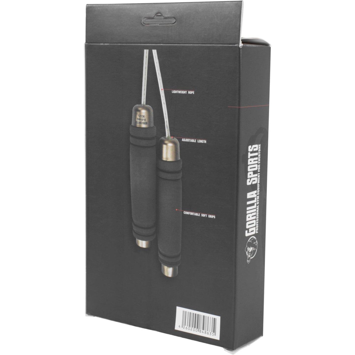 Springseil Speed Rope Grau/Gold 300 cm - Gorilla Sports Schweiz