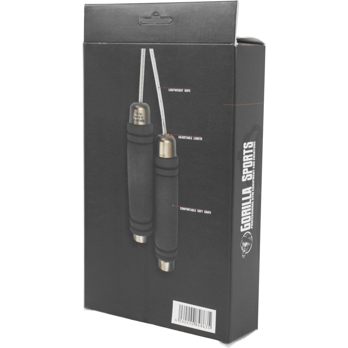 Springseil Speed Rope Grau/Gold 300 cm - Gorilla Sports Schweiz